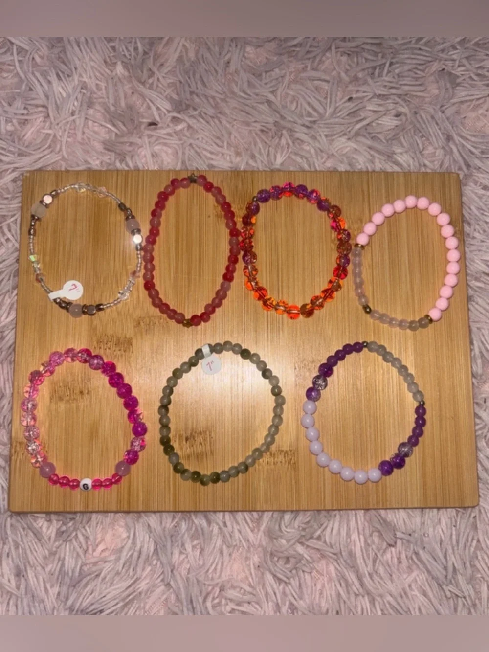Handmade Beaded Stretch Bracelet (1) - Women Jewelry